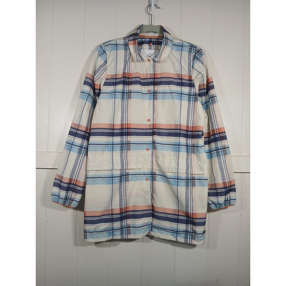 Herschel Supply Co Jacket Packable Snap Windbreaker Shacket Men's Small Plaid LS - Picture 2 of 10